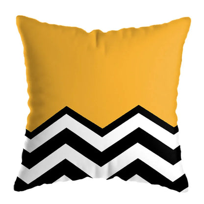 Decorbites™ Geometrisches Hirsch-Print Kissenbezug 45x45 cm - Gelb Hausteppich-Dekoration
