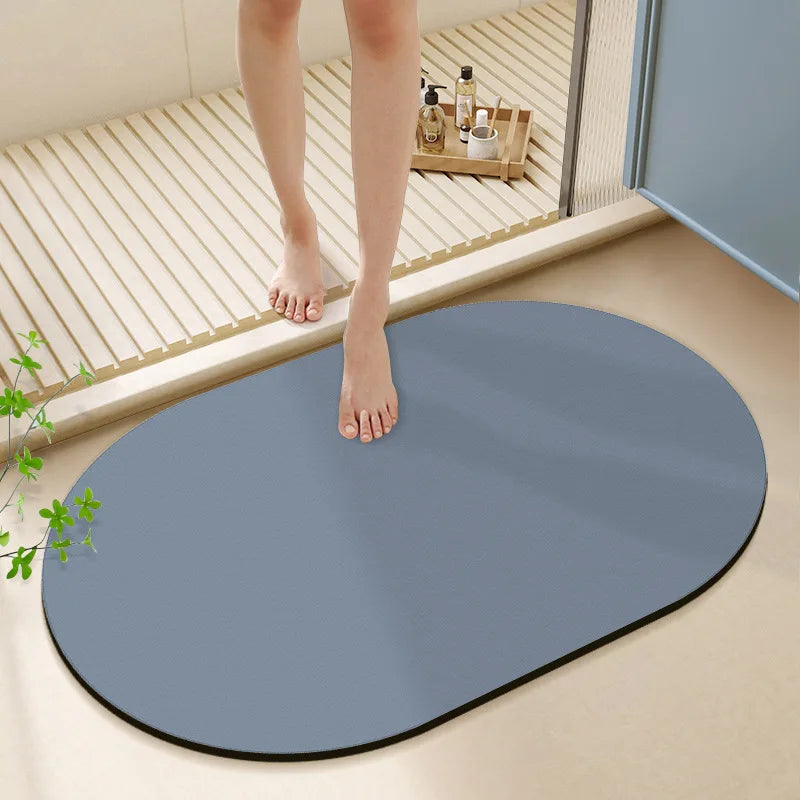 Decorbites™ Diatomeenerde-Badteppich: Super saugfähige rutschfeste Matte für Badezimmer & Toiletten