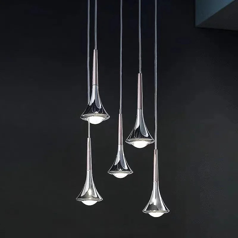 Decorbites™ LED-Studio-Regen-Treppenleuchter: Nordische Innenbeleuchtung, kreatives Design für Barinsel