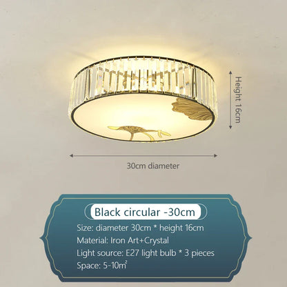 DecorBites™ Crystal Round Ceiling Light - Modern Warm Bedroom Atmosphere