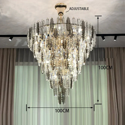 Decorbites™ LED-Blätter-Leuchter: Moderne Wohnzimmer-Dekor-Beleuchtung für Duplex-Drehtreppen
