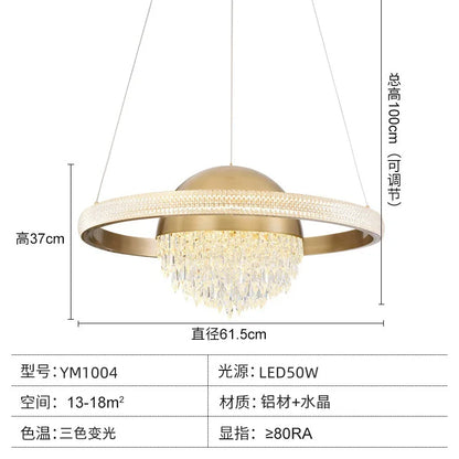 DecorBites™ Crystal Copper Pendant Lights: Elegant Nordic Design for Luxury Dining and Bedroom Décor