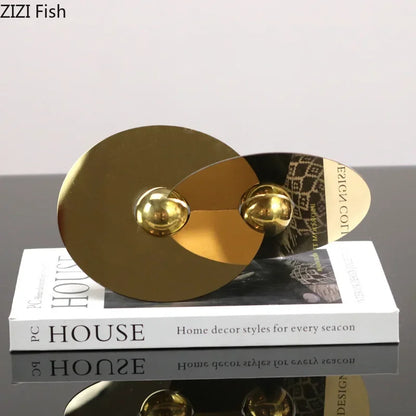 Decorbites™ Geometrische Kreis-Skulptur: Moderne Metall-Tischdekoration für die Raumästhetik