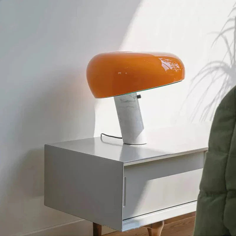 DecorBites™ Designer Mushroom Lamp: Nordic Marble Table Lamp for Villa Study Room Indoor Lighting