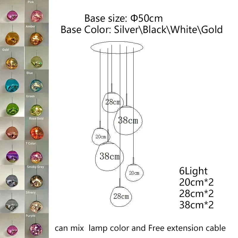 Nordic Lava Acrylic Pendant Light