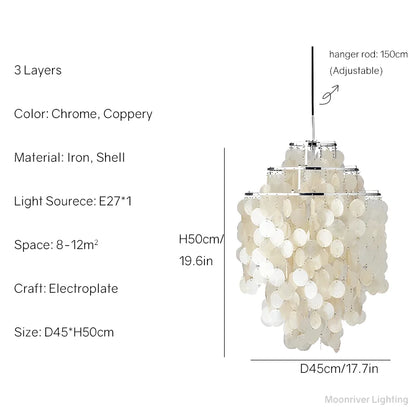 Decorbites™ Äolische Glocken Muschel-Lüster für mediterranes Wohnzimmer, Geschäft, Bar und Restaurant