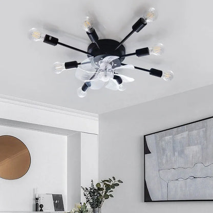 Decorbites™ Industrieller Deckenventilator mit Fernbedienung und LED-Lichtern