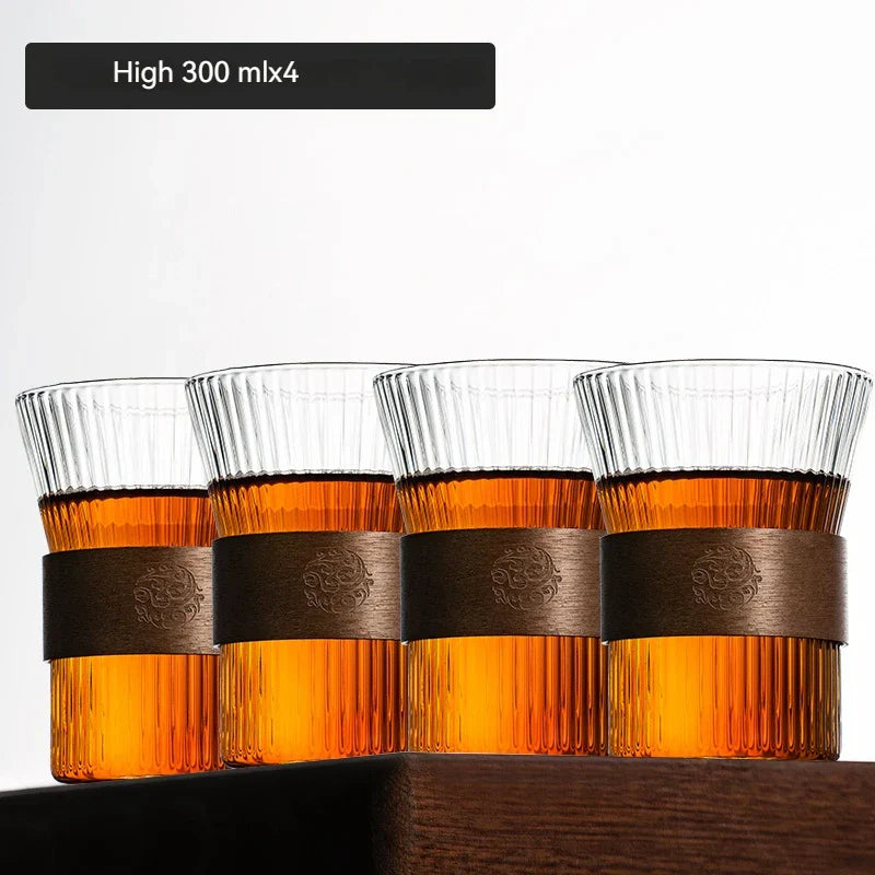 Glass Walnut Tea Cup Set 300ml Set Of 6