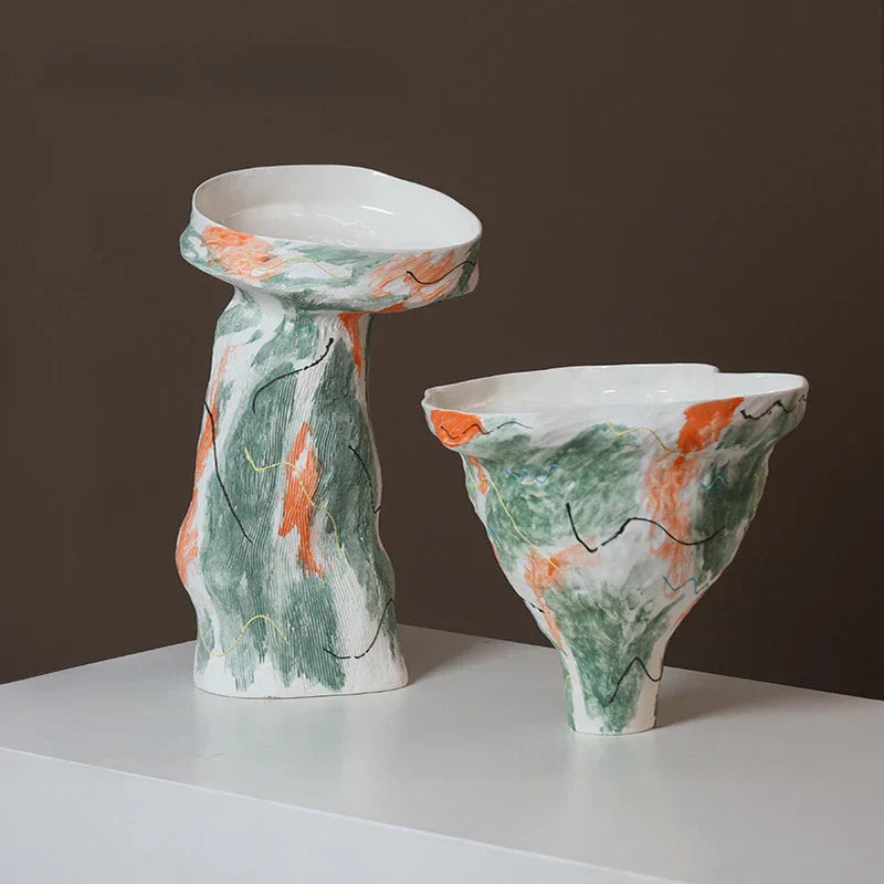 Decorbites™ Abstraktes unregelmäßiges Muster Keramikvase zur Heimdekoration