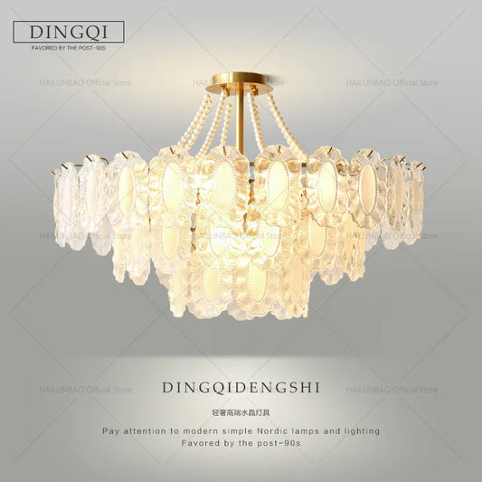 Decorbites™ Sahne-Wind-Kristall-Leuchter – Elegantes französisches Design für luxuriöse Wohnräume