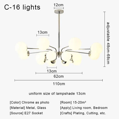 Decorbites™ Glas-Kugeln-LED-Deckenleuchter für modernes Wohnzimmer und Schlafzimmer