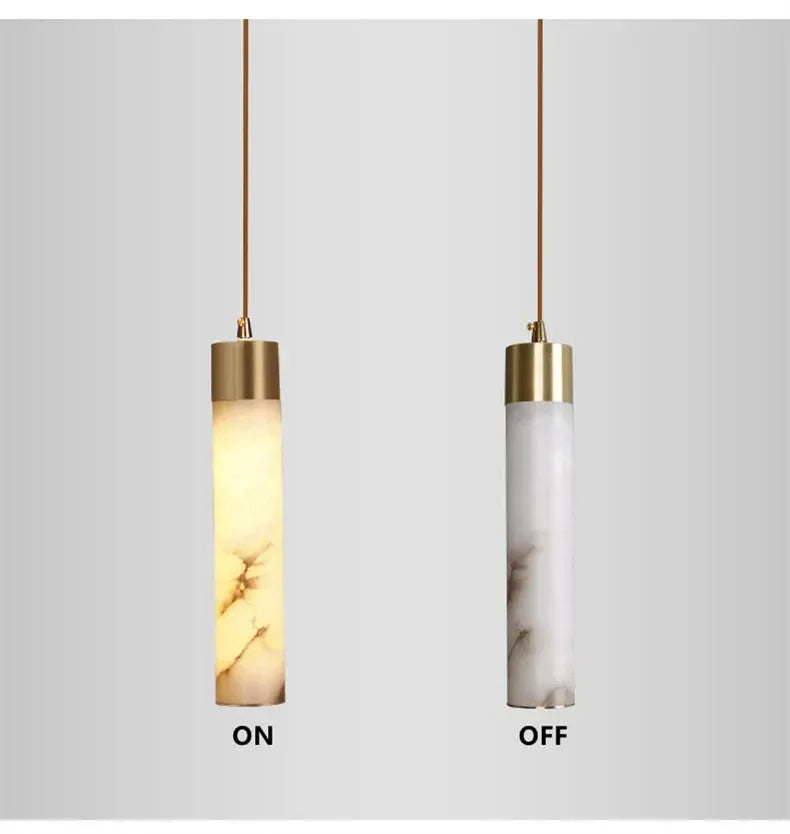 Decorbites™ Kupfer-LED-Hängeleuchte: Moderne Marmor-Einzelkopf für Schlafzimmer, Restaurant und Korridor