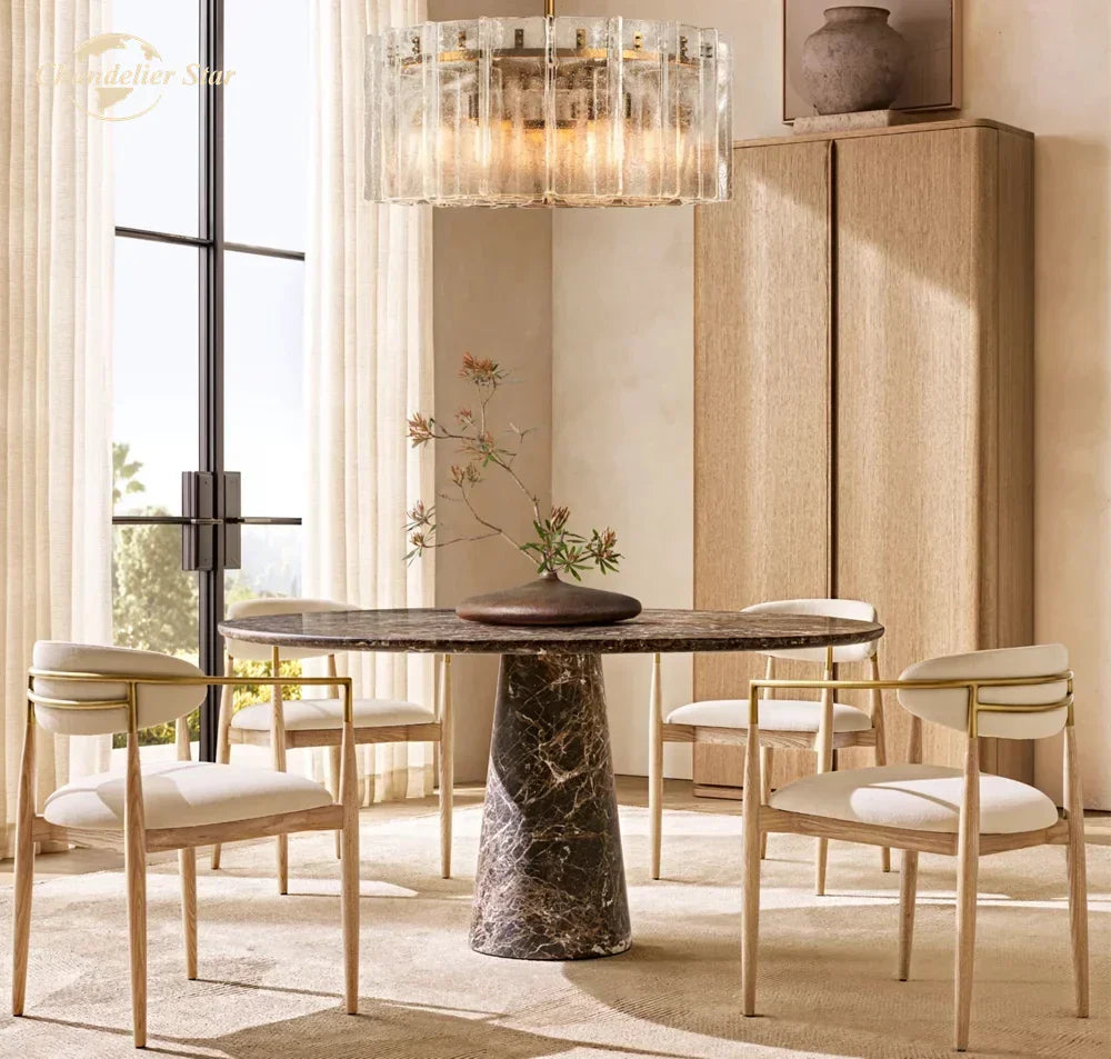 Glass Lattice LED Chandelier