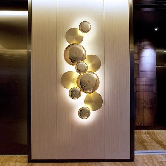 Decorbites™ Große Metall-Gold-Wandleuchter LED Modernes Luxus-Heimdekoration-Licht