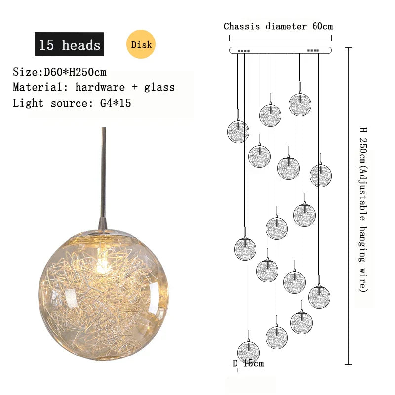 Decorbites™ Kristall-Deckenleuchter für modernes Loft-Wohnzimmer, Zuhause, Hotel, Küche, Schlafzimmer-Beleuchtung