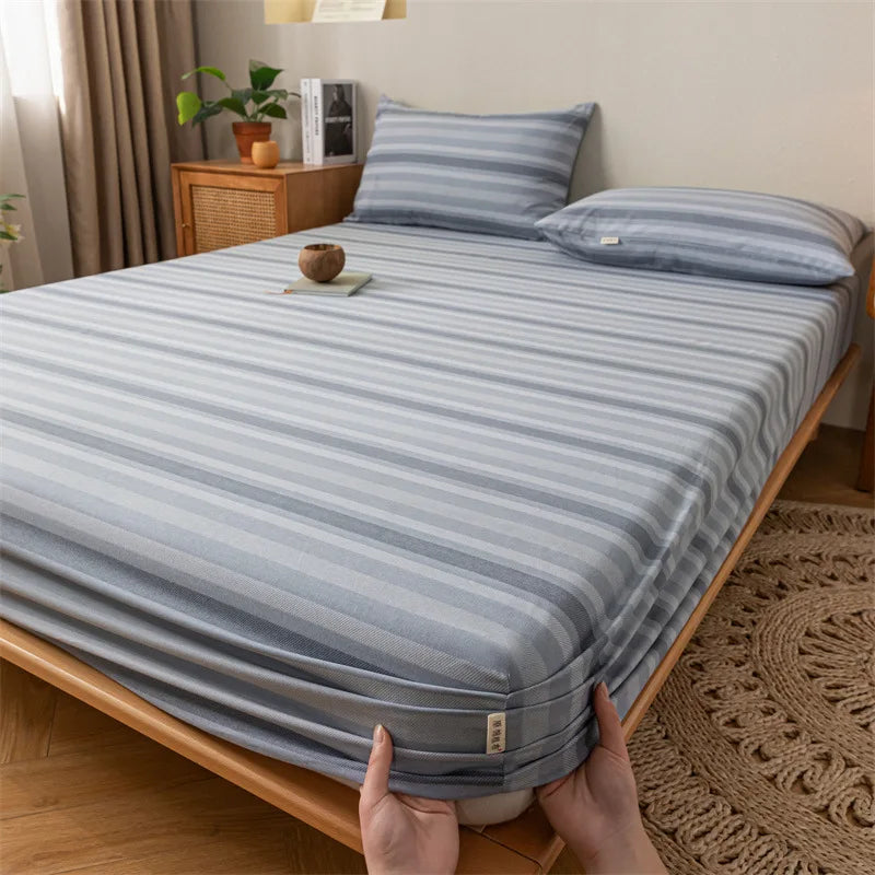Decorbites™ Grobe Baumwoll-Bettwäsche für Queensize mit Spannbettlaken und Kissenbezügen