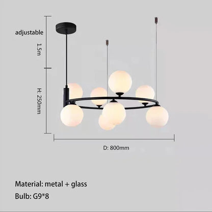 Decorbites™ Glasleuchter G9 Hängeleuchte für Wohnzimmer- und Schlafzimmerdekoration