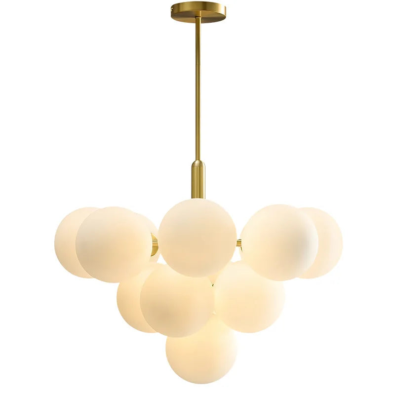 Decorbites™ Glas-Kugeln-Kronleuchter: Moderne Gold-Hängebeleuchtung für Wohnzimmer und Essbereich