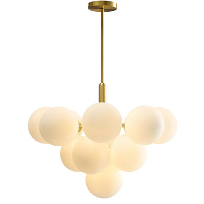 Decorbites™ Glas-Kugeln-Kronleuchter: Moderne Gold-Hängebeleuchtung für Wohnzimmer und Essbereich