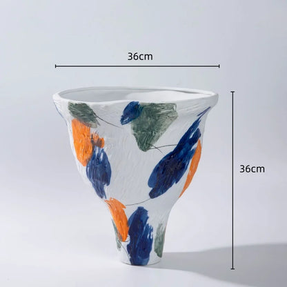 DecorBites™ Abstract Irregular Ceramic Vase Set Colorful Graffiti Ornaments Home Decoration