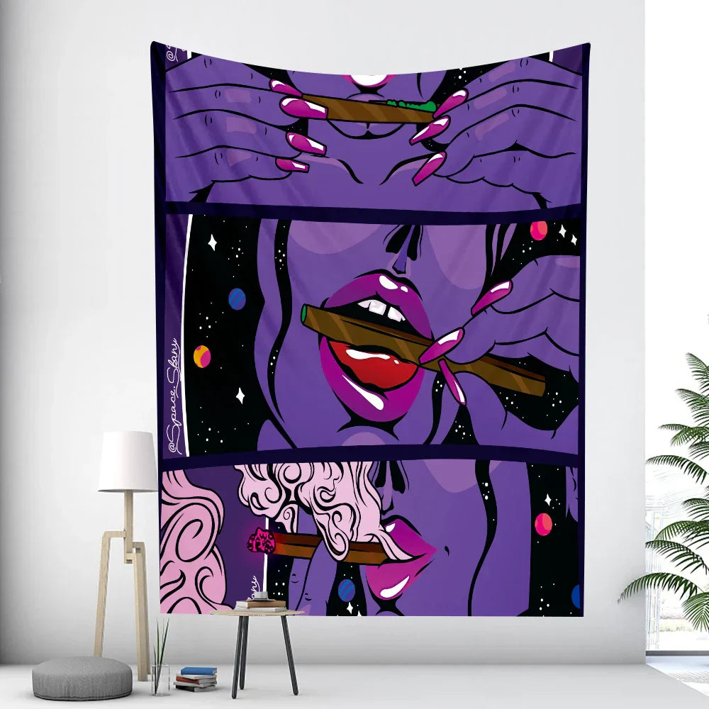 DecorBites™ Abstract Woman Tarot Card Tapestry Wall Hanging for Boho Room Decor