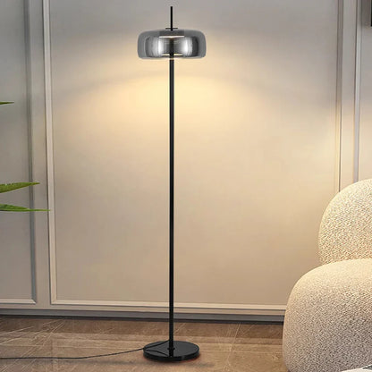 Decorbites™ Graue Glas Stehlampe: Italienisches Design Minimalistische Stehbeleuchtung für das Wohnzimmer