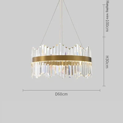 DecorBites™ Crystal LED Ring Chandelier for Luxury Decor & Lighting