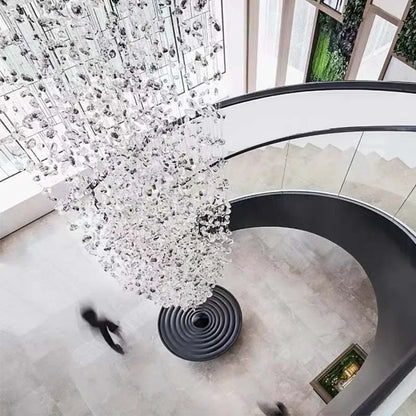 DecorBites™ Crystal LED Chandelier: Luxury Staircase & Hallway Lighting Fixture