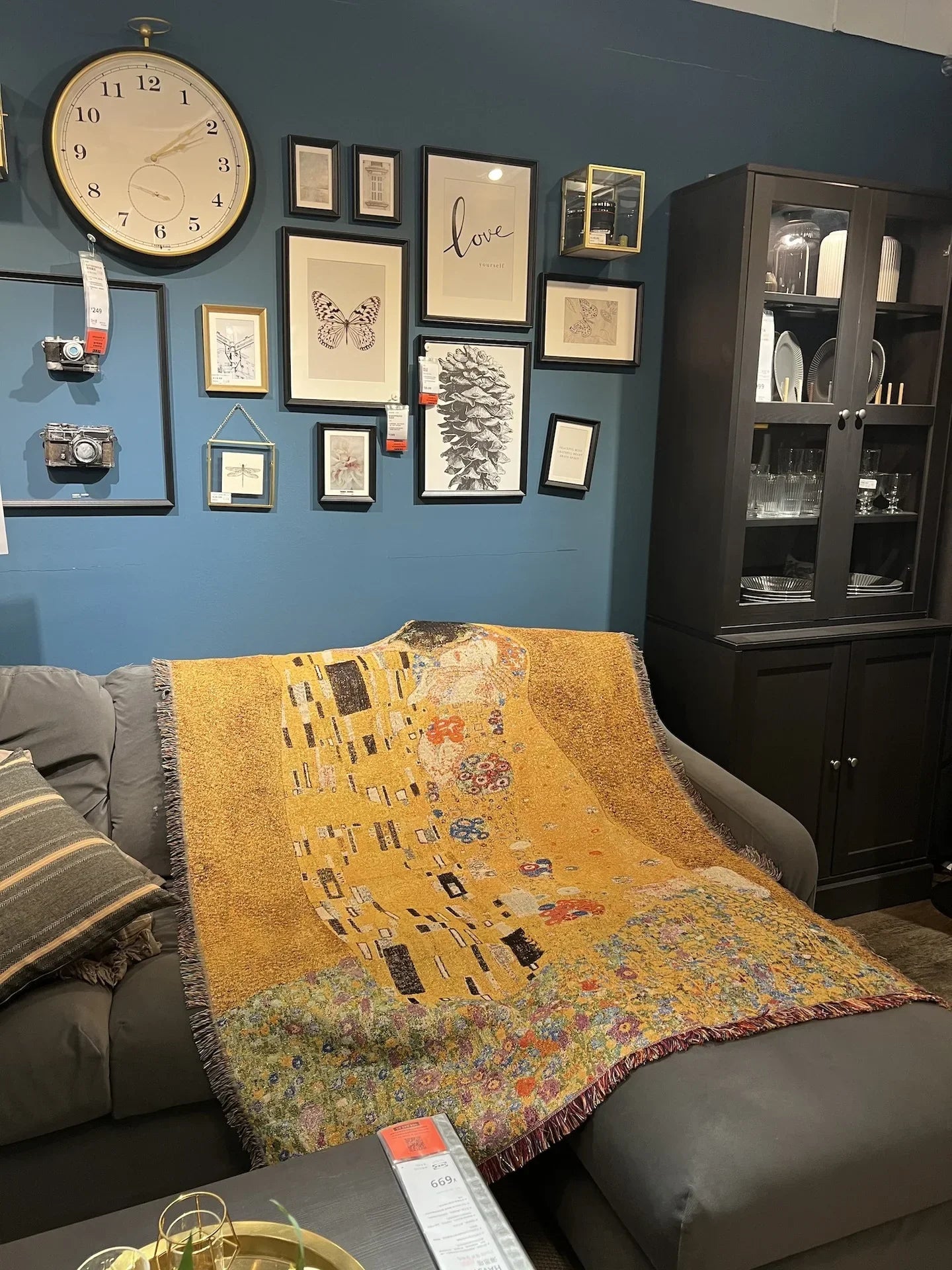Decorbites™ Gustav Klimt Der Kuss Kunst-Muster Baumwoll-Decke