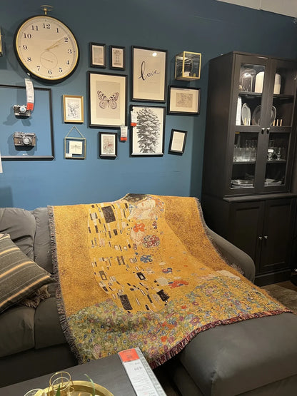 Decorbites™ Gustav Klimt Der Kuss Kunst-Muster Baumwoll-Decke