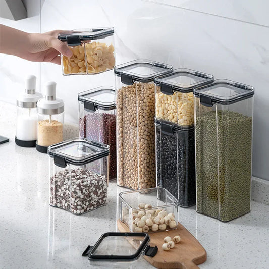 Decorbites™ Küchenaufbewahrung Lebensmittelbehälter Müsli-Organizer Brotkorb Plastik Ordnung