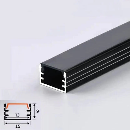 Decorbites™ LED Aluminium-Profil Einbauprofil U/YW-Form Versteckter Kanal Milchglasabdeckung Leuchtenschiene