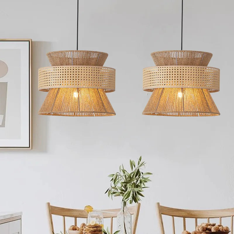 Decorbites™ Handgefertigte Hanfseil-Hängeleuchte für Restaurant und Café