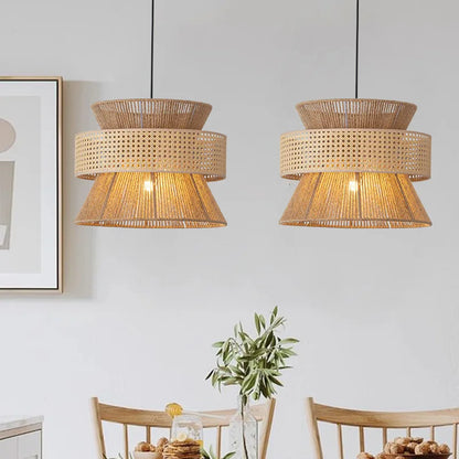Decorbites™ Handgefertigte Hanfseil-Hängeleuchte für Restaurant und Café