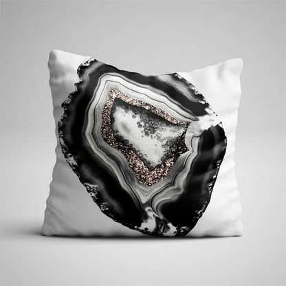 Decorbites™ Grauer Marmor Schwarzer Achat Kissenbezug für Heim-Sofadecoration und Stühle