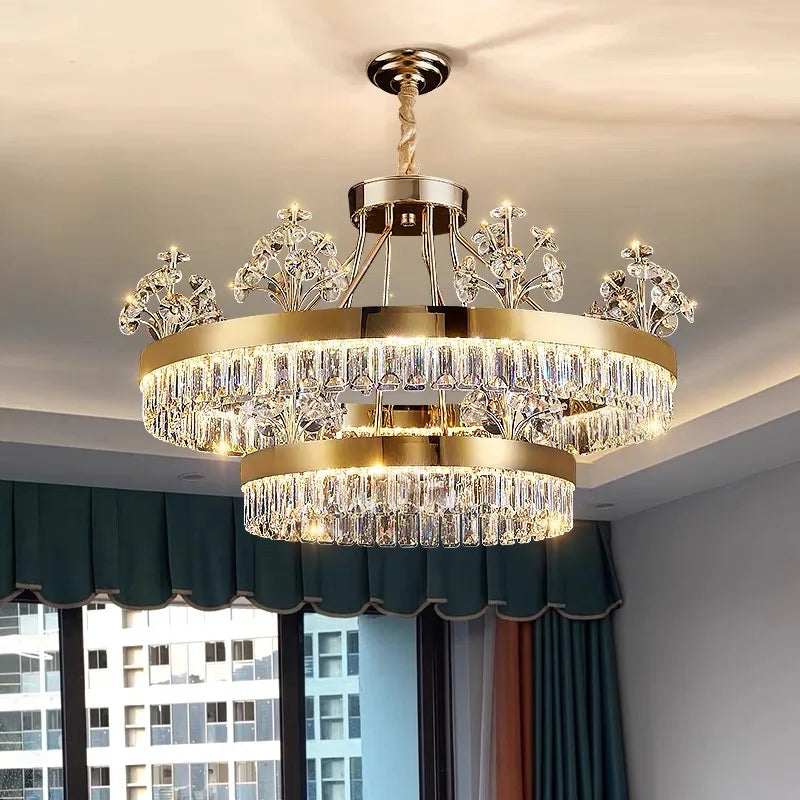 Crystal Ceiling Chandelier D100cm Master Suite