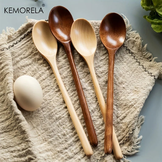 Decorbites™ 4-teiliges Holzlöffel-Set - Koreanischer Stil Natürliches Holz Suppentischgeschirr