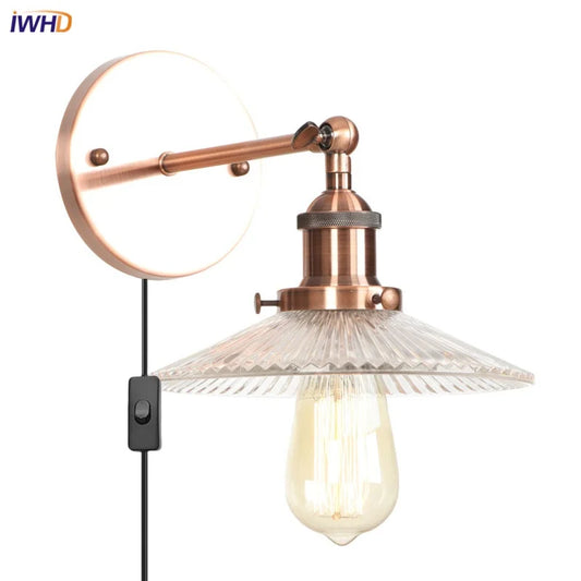 Decorbites™ Industrielle Loft LED Wandlampen für das Schlafzimmer, Steckdosen-Treppenleuchte