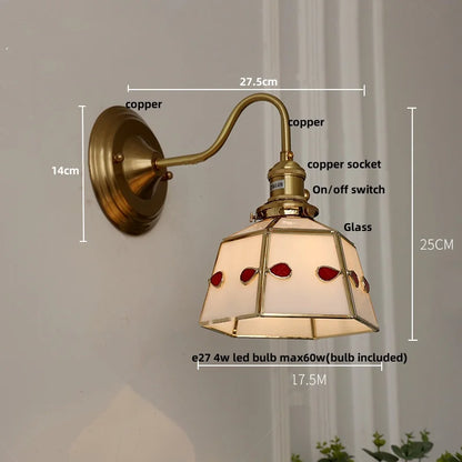 Decorbites™ Glas Messing Wandleuchte LED-Leuchtenarmatur für Esszimmer Wohnzimmer Badezimmer Spiegel