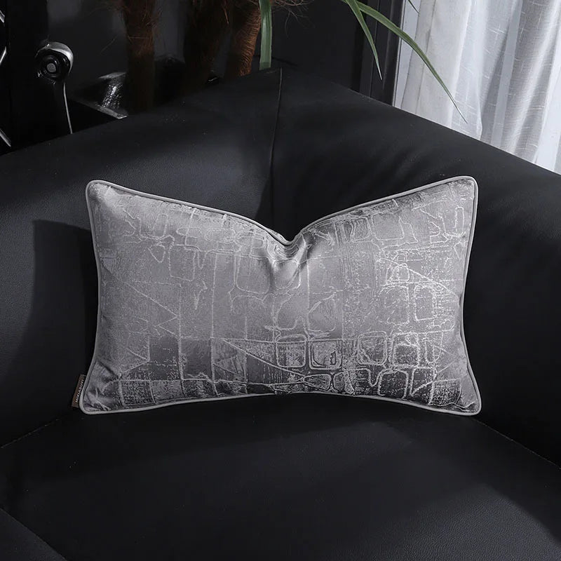 DecorBites™ Frosted Gold Satin Lumbar Pillow Covers - Luxe Sofa Cushion Cases