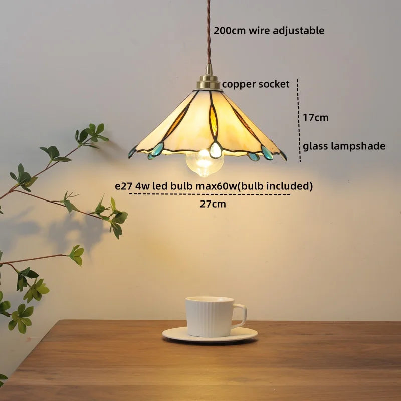 Decorbites™ Glas-Kupfer-LED-Hängeleuchte: Nordische Pendelleuchte, Wohnzimmer Schlafzimmer Couch-Tisch-Schalter