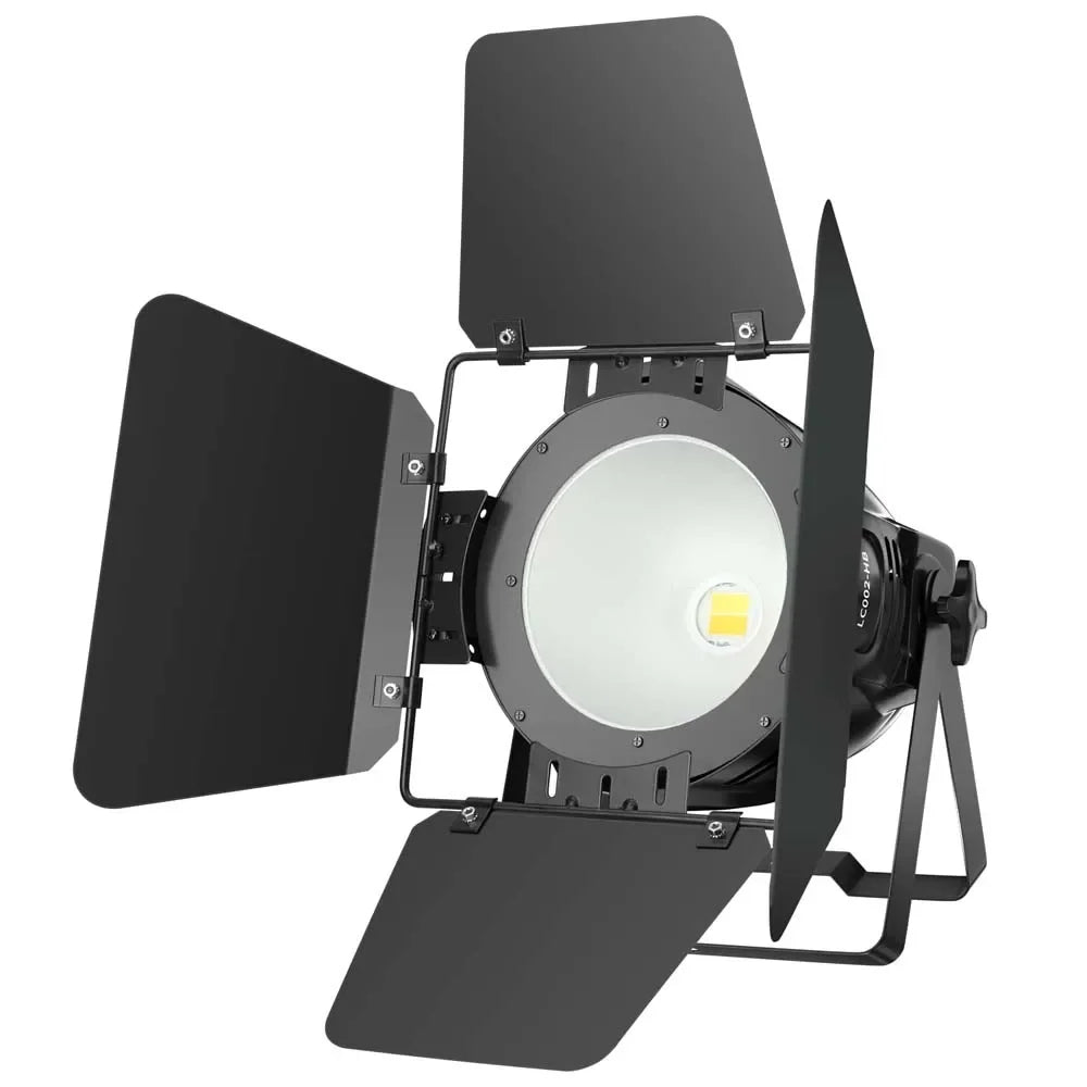 Decorbites™ Großer Wagen 200W COB Par-Scheinwerfer Warm-/Kaltweiß mit Scheunentor für Bühnenbeleuchtung bei Partys