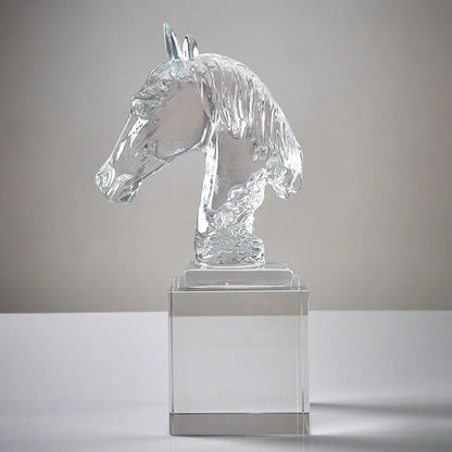 Decorbites™ Pferde-Kopf-Kristall-Statue - Dekorative Raumskulptur