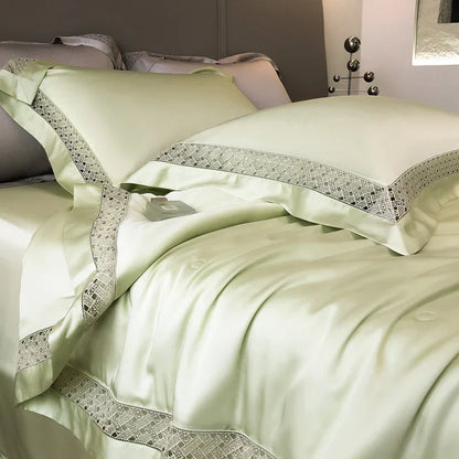 Decorbites™ Eukalyptusfaser Sommerbettwäsche-Set mit breitem Rand & seidenweichem kühlem Gefühl