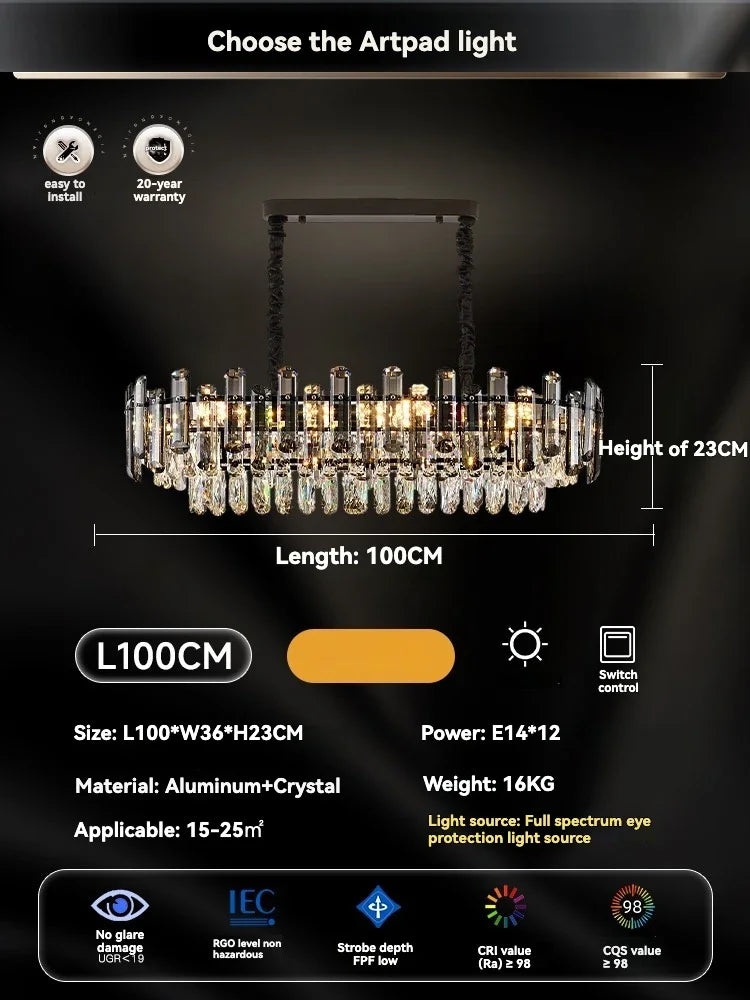 Decorbites™ Gold-Kristall-Deckenleuchter: Luxuriöser moderner LED-Hängeleuchter für die Einrichtung des Zuhauses