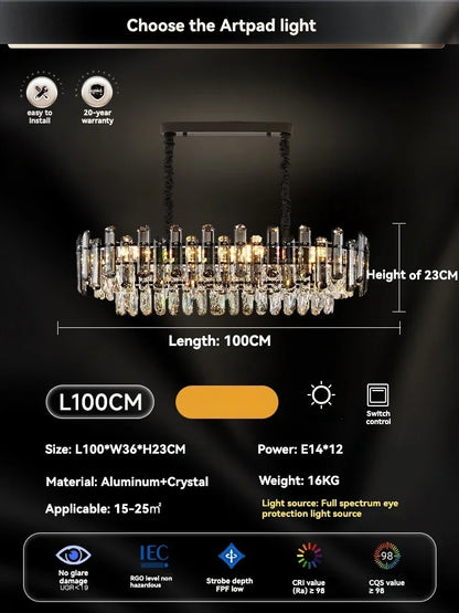 Decorbites™ Gold-Kristall-Deckenleuchter: Luxuriöser moderner LED-Hängeleuchter für die Einrichtung des Zuhauses