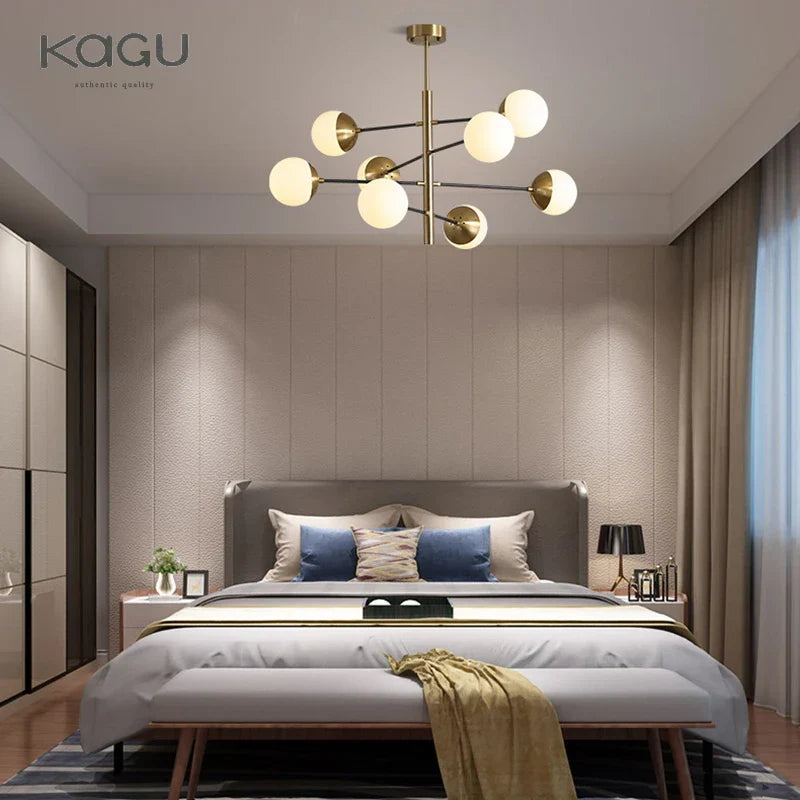 Decorbites™ Golden Glass Magic Bean Kronleuchter: Moderner Luxus für Wohnzimmer & Esszimmer