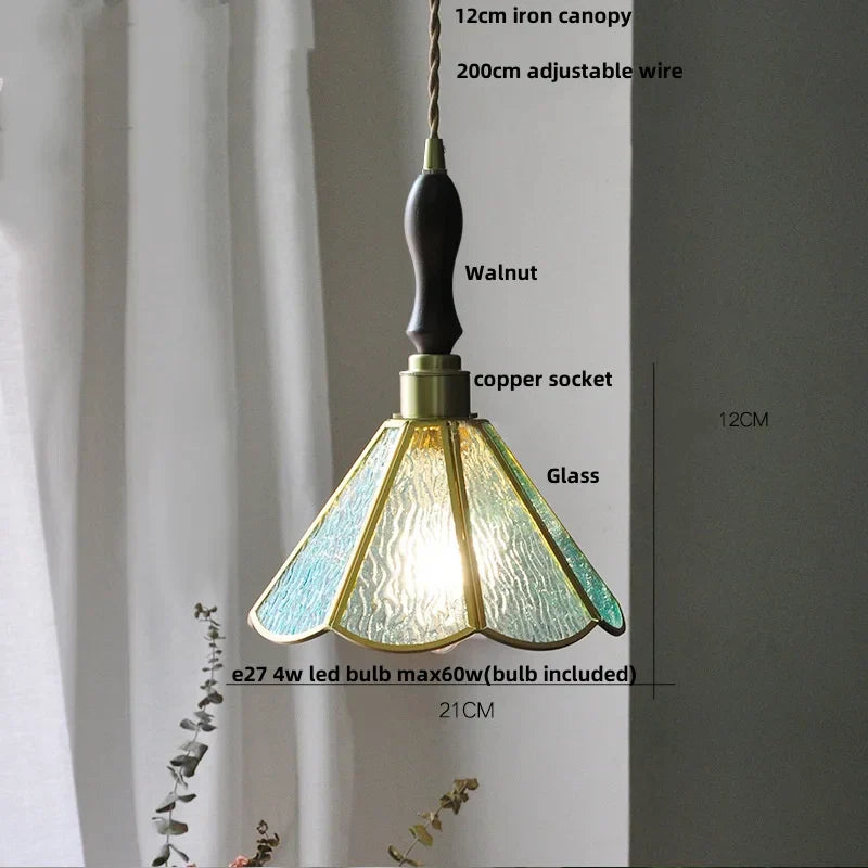 DecorBites™ Glass Flower LED Pendant Light Fixture for Modern Luxury Home Decor