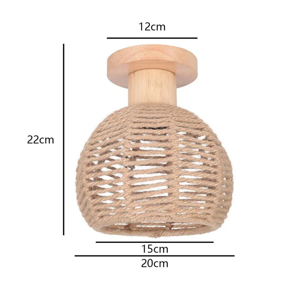Decorbites™ Handgefertigte Hanfseil-Deckenlampen-Kronleuchter Vintage Retro Industriebeleuchtung