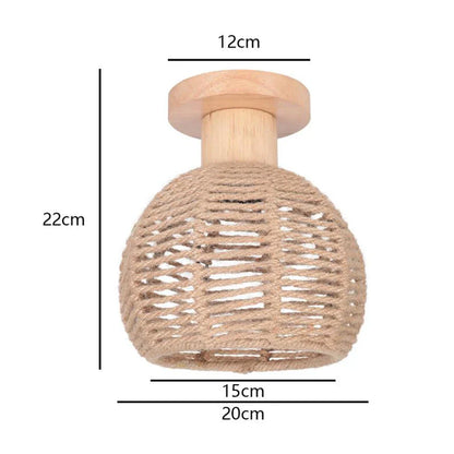 Decorbites™ Handgefertigte Hanfseil-Deckenlampen-Kronleuchter Vintage Retro Industriebeleuchtung
